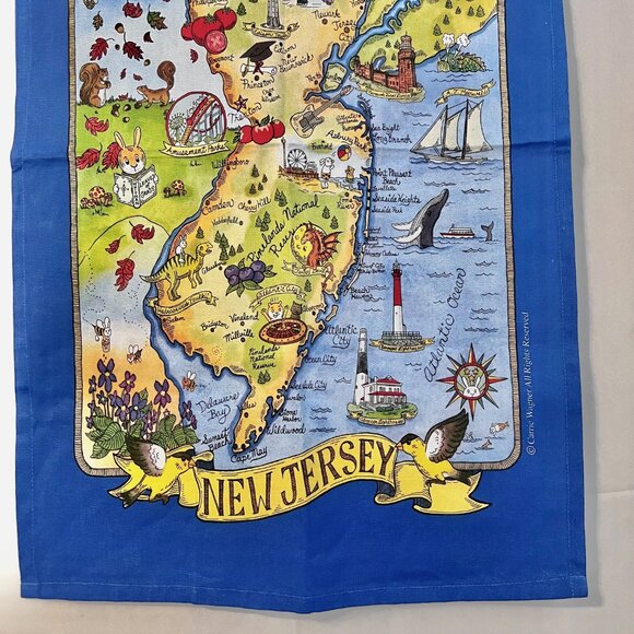 Kay Dee Designs New Jersey Tea Towel, NJ Garden State Tea Towel Decorative Linen - Picture 4 of 10